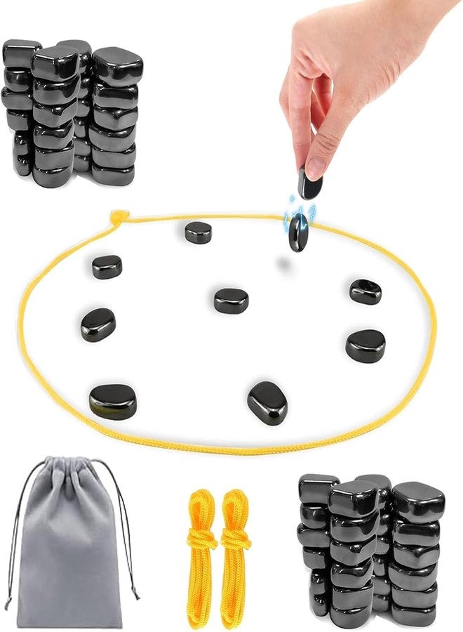GOMNIK Magnetic Game Strategy Board | Portable Magnet Chess Puzzle with 24 Irregular Stones | Educational Travel Game for Kids Adults Family | Fun Brain Development & Logical Thinking Game - Image 1